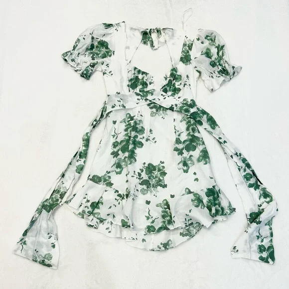 saints and secrets dress green Women's Dresses Silver Lining String Tie Waist Dress Forest Green XL by Selfie Leslie Clearance main image 0